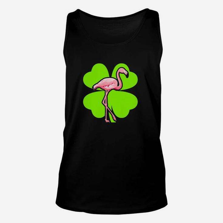 Irish Shamrock Leprechaun Flamingo St  Patrick's Day Unisex Tank Top