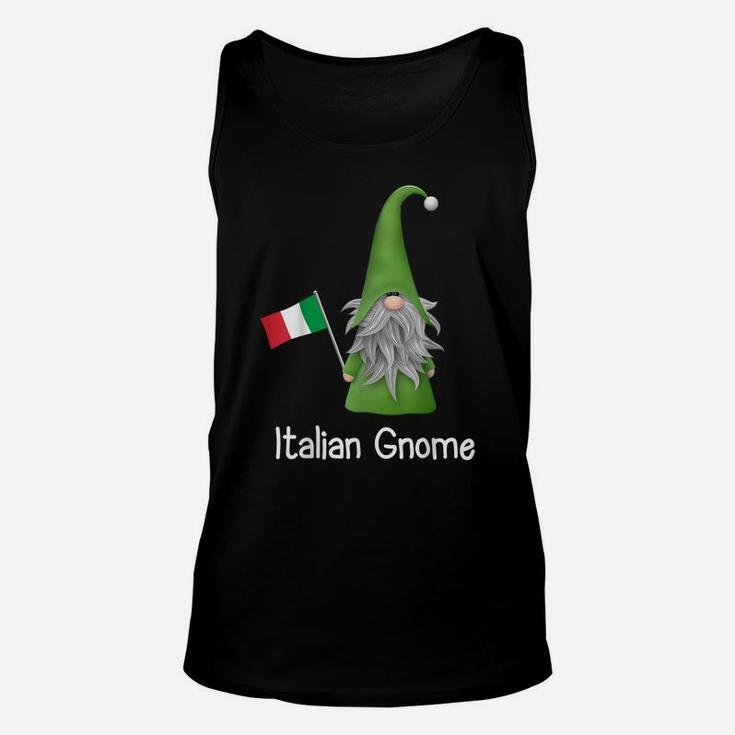 Italian Gnome Holding The Flag Of Italy Unisex Tank Top