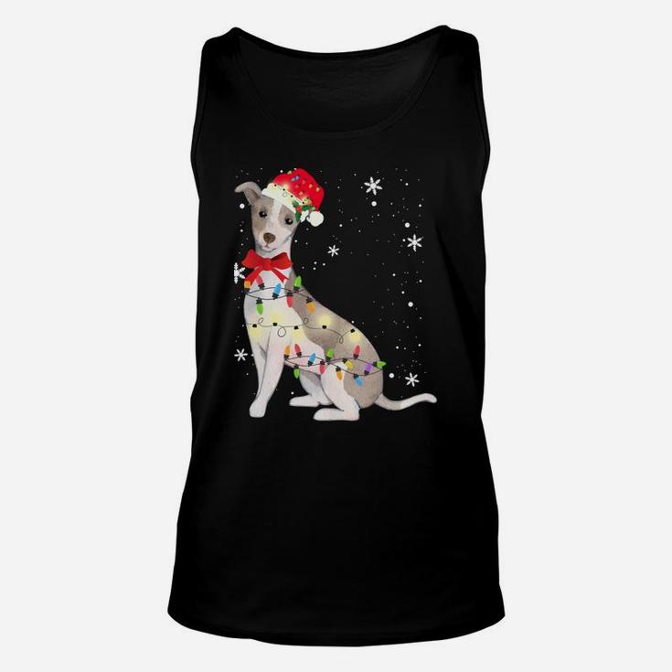 Italian Greyhound Dog Christmas Light Xmas Mom Dad Gifts Sweatshirt Unisex Tank Top