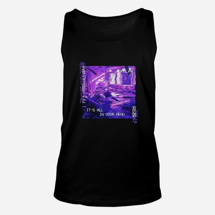 Its All In Your Head Sad 90S Glitch Aesthetic Unisex Tank Top