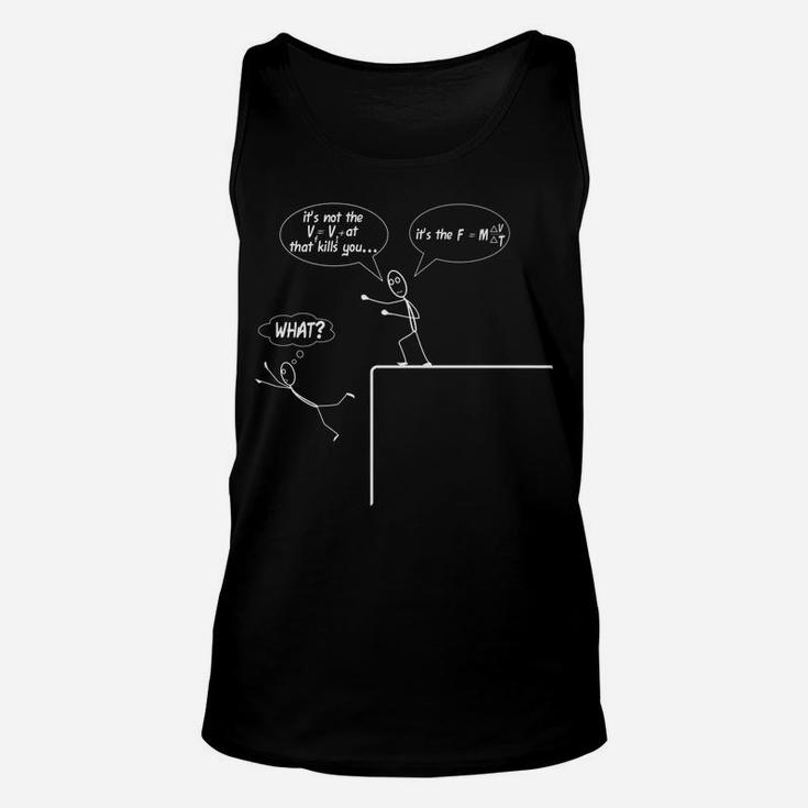 It's Not The Fall Force Equation - Funny Physics Science Pun Unisex Tank Top