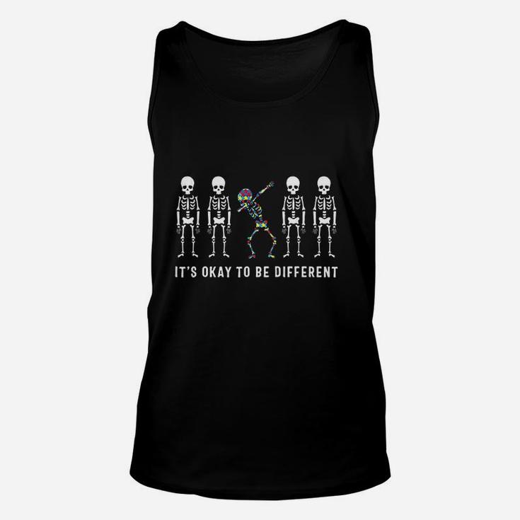 Its Okay To Be A Little Different Skeleton Gift Unisex Tank Top
