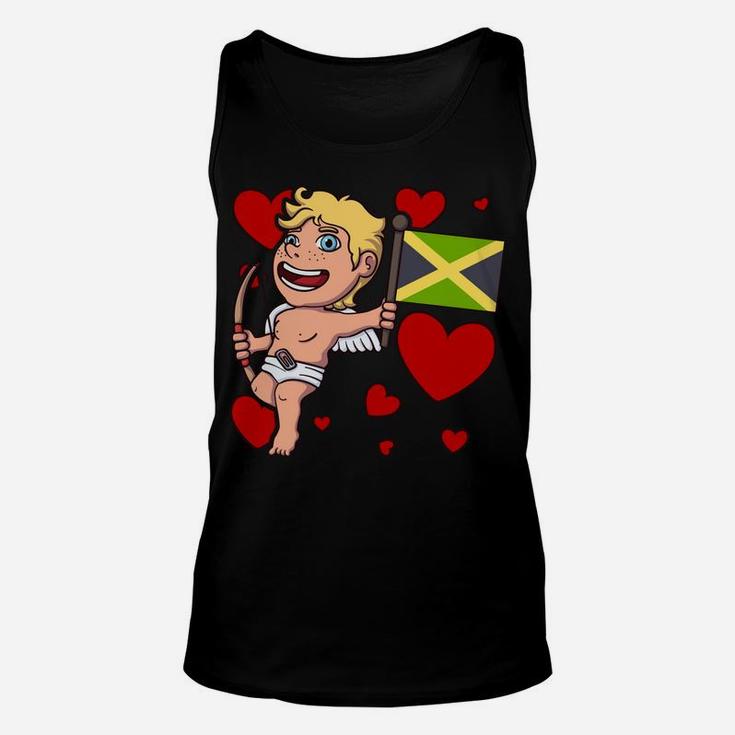 Jamaican Cupid Valentines Day Jamaica Themed Gift Unisex Tank Top