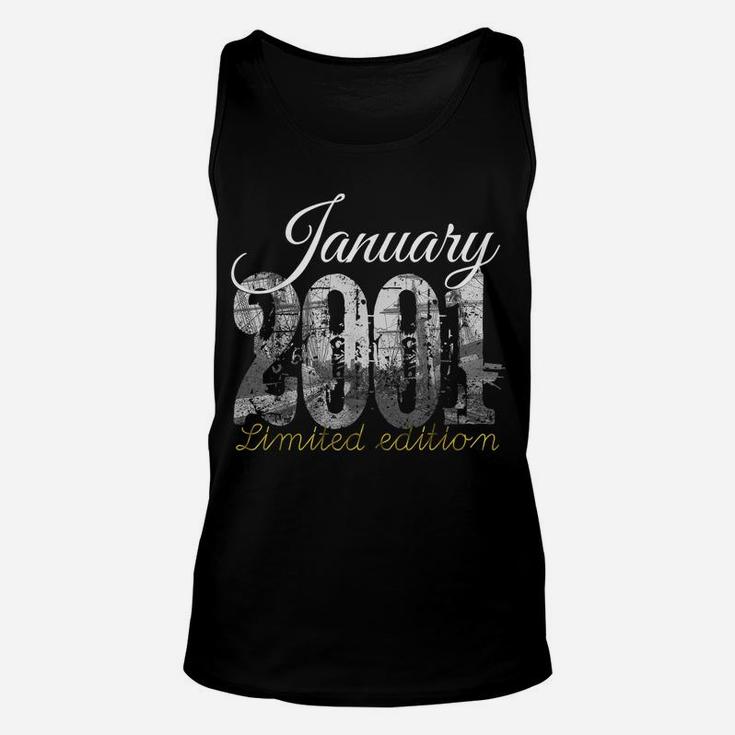 January 2001 Tee - 19 Year Old Shirt 2001 19Th Birthday Gift Unisex Tank Top