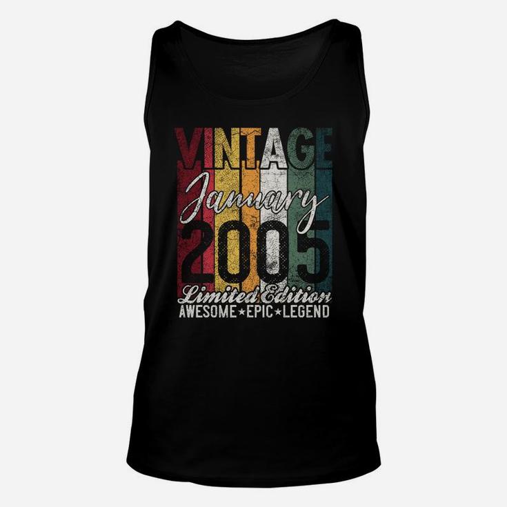 January 2005 16Th Birthday Gift 16 Years Old Vintage Retro Unisex Tank Top