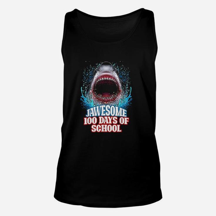 Jawesome 100 Days Of School Great White Shark Unisex Tank Top