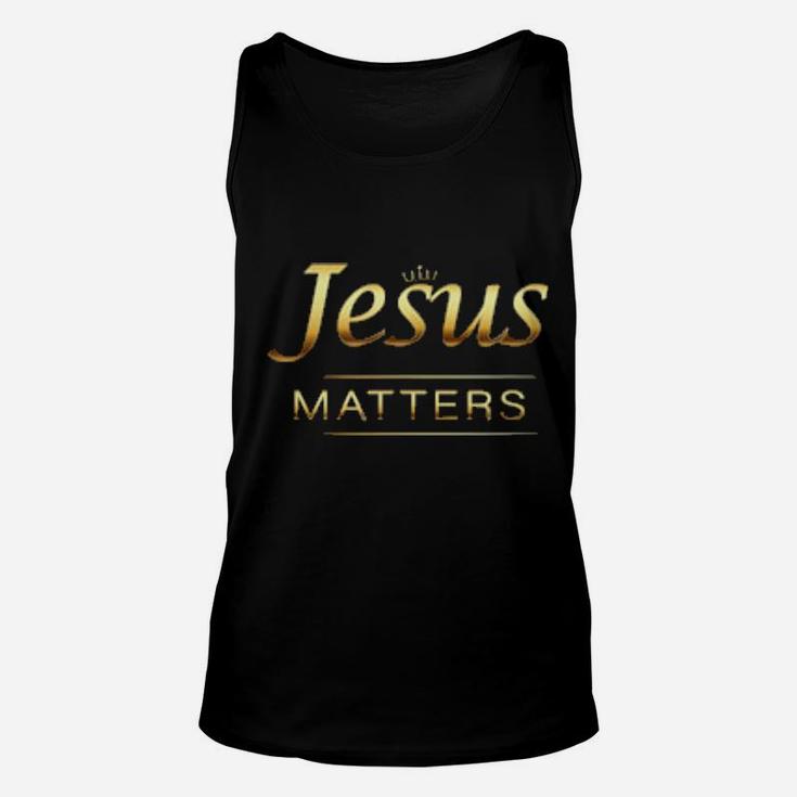 Jesus' Life Matters  Jesus Christ Savior Vintage Crown Unisex Tank Top