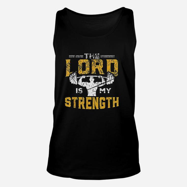 Jesus Workout The Lord Is My Strength Christian Gym Unisex Tank Top