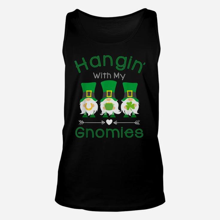 Just Hangin With My Gnomies Gnome Happy Patrick's Day Party Unisex Tank Top