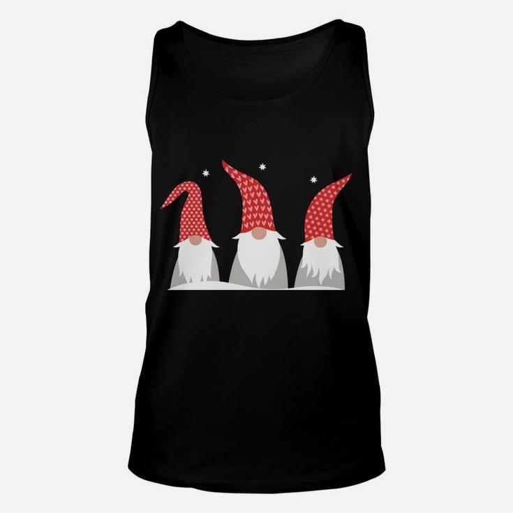 Just Hangin With My Gnomies Merry Christmas Cute Holiday Unisex Tank Top