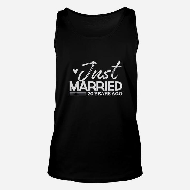 Just Married Funny 20 Year Anniversary Unisex Tank Top