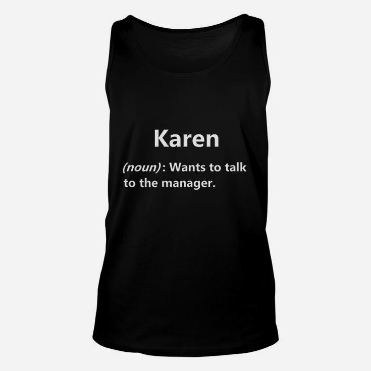Karen Dictionary Definition  Meme Manager Gift Idea Unisex Tank Top