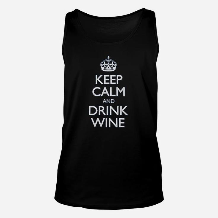 Keep Calm And Drink Wine Unisex Tank Top