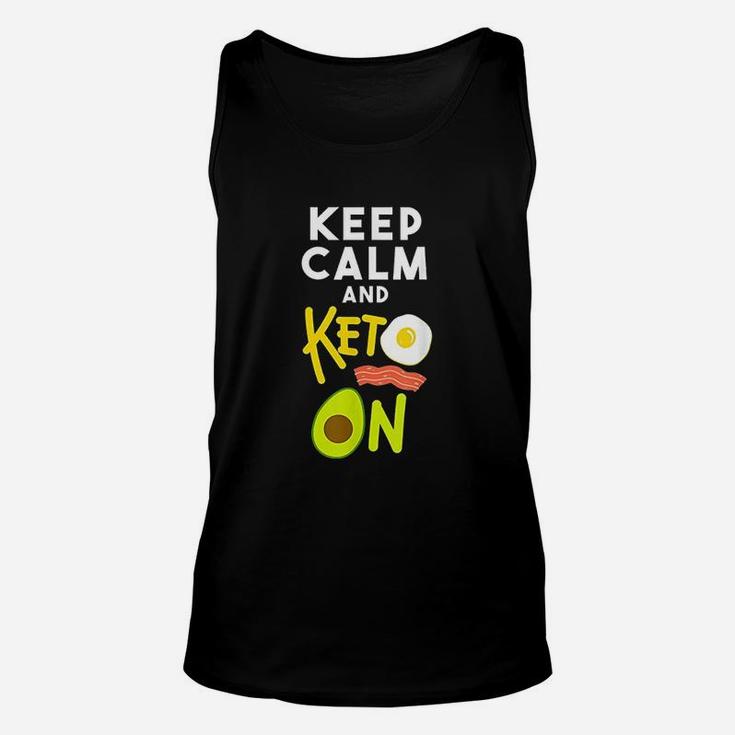 Keep Calm And Keto On Ketogenic Diet Unisex Tank Top