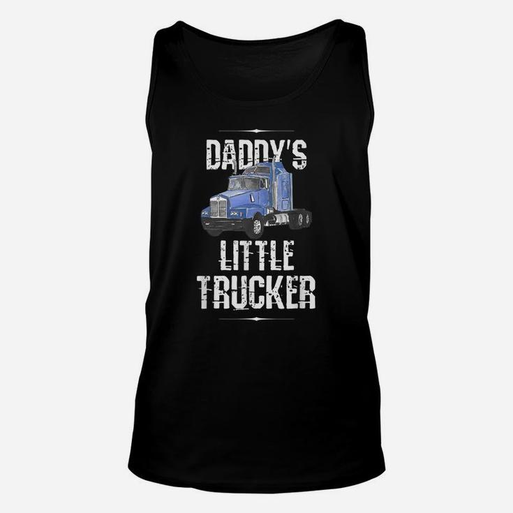 Kids Semi Truck Boys Gift Daddy's Little Trucker Unisex Tank Top