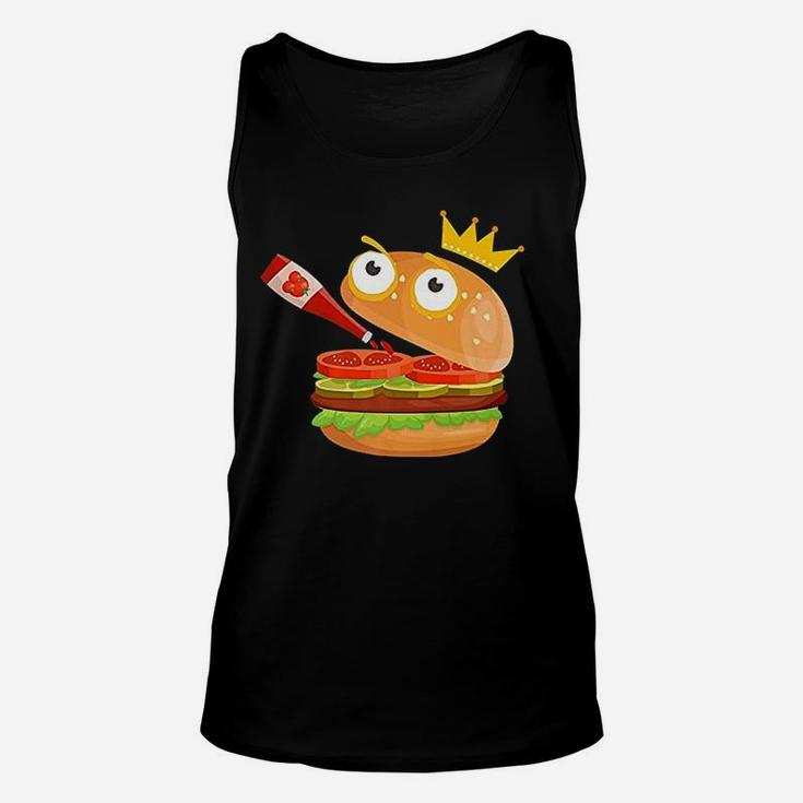 King Hamburger Drinking Tomato Sauce Unisex Tank Top