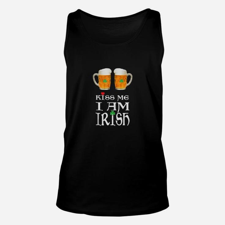 Kiss Me I Am Irish Beer Drinking Team Saint Patricks Day Unisex Tank Top