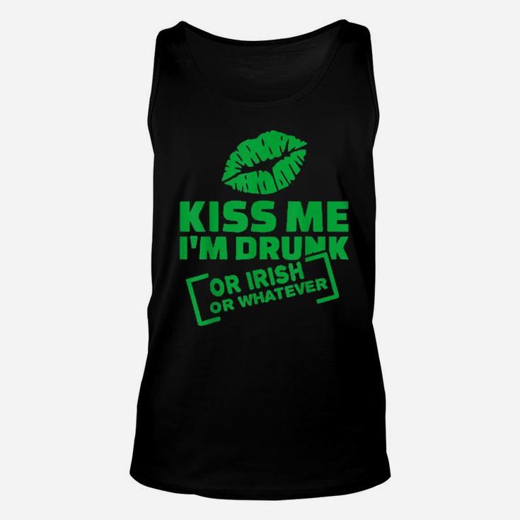 Kiss Me I'm Drunk Or Irish Or Whatever St  Patrick's Day Unisex Tank Top