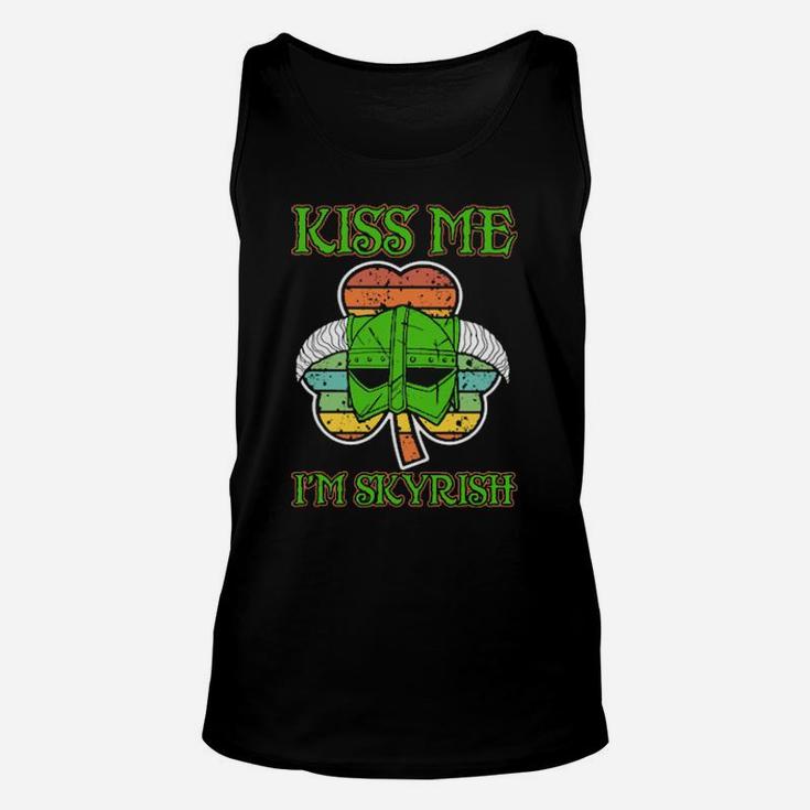 Kiss Me I'm Skyrish Irish Patrick's Day Unisex Tank Top