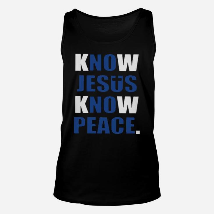 Know Jesus Know Peace Unisex Tank Top