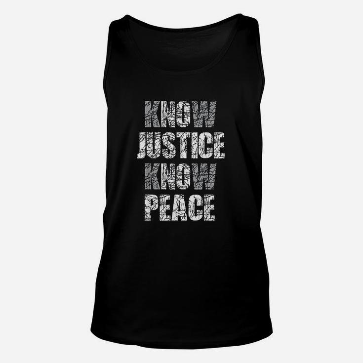 Know Justice No Peace Black Pride History Protest Gift Unisex Tank Top