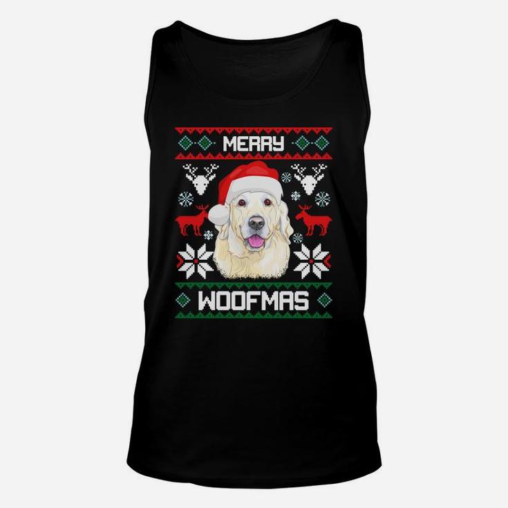 Labrador Retriever Merry Woofmas Gift For Christmas Xmas Sweatshirt Unisex Tank Top