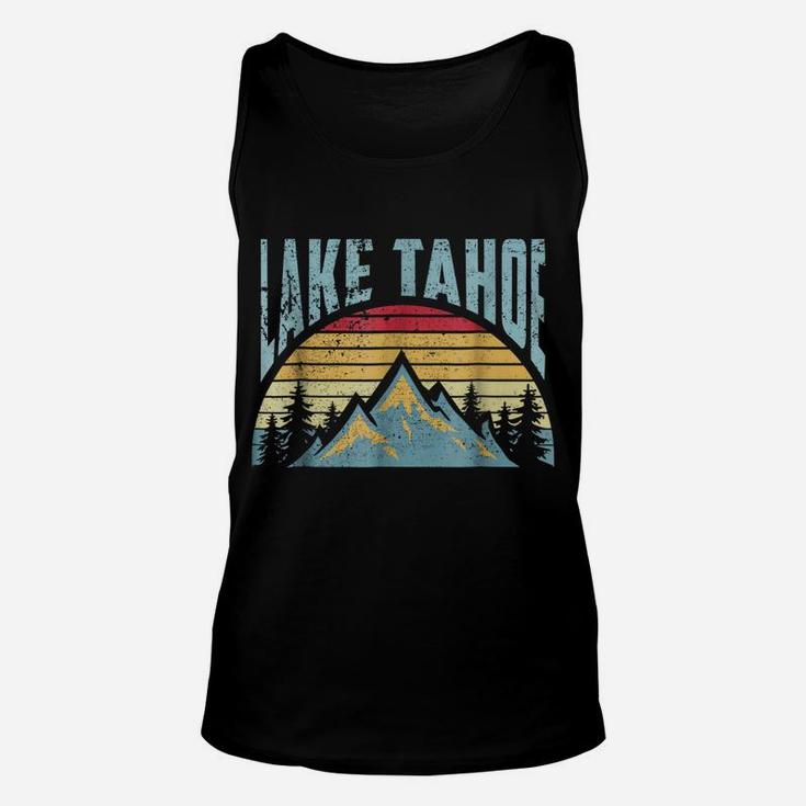 Lake Tahoe Tee - Hiking Skiing Camping Mountains Retro Shirt Unisex Tank Top