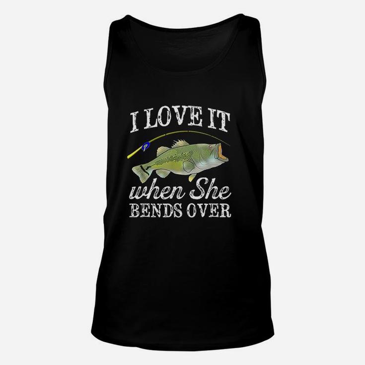 Largemouth Bass I Love It When She Bends Over Fishing Unisex Tank Top