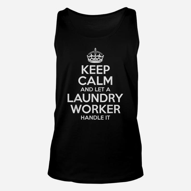 Laundry Worker Gift Funny Job Title Profession Birthday Idea Unisex Tank Top