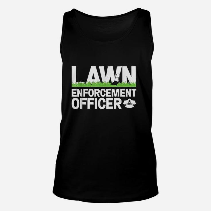 Lawn Enforcement Officer Funny Landscaper Lawn Mower Unisex Tank Top