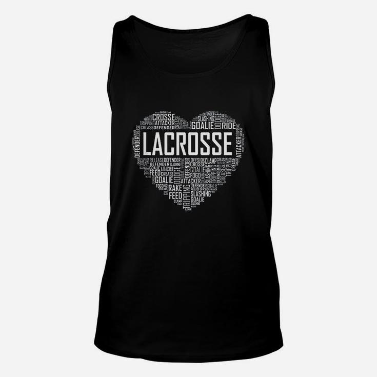 Lax Lacrosse Heart Love Player Lover Unisex Tank Top
