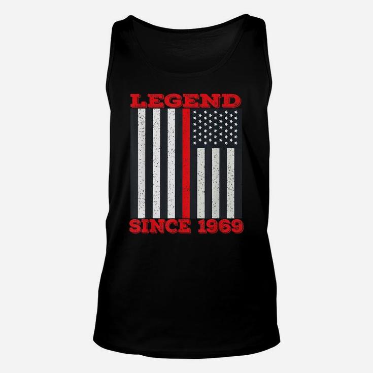 Legend Since 1969 50Th Birthday Thin Red Line Firefighter Unisex Tank Top