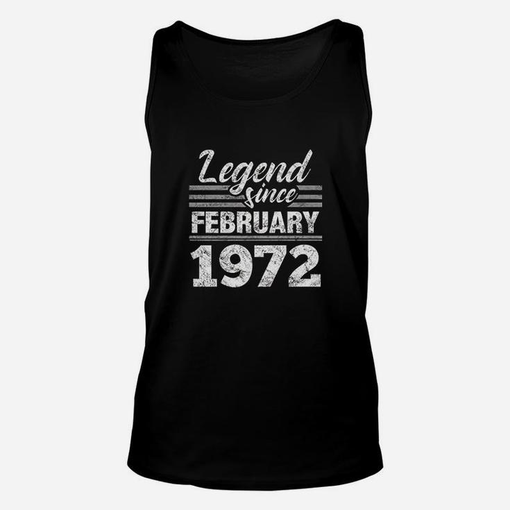 Legend Since February 1972 49Th Birthday 49 Year Old Gift Unisex Tank Top