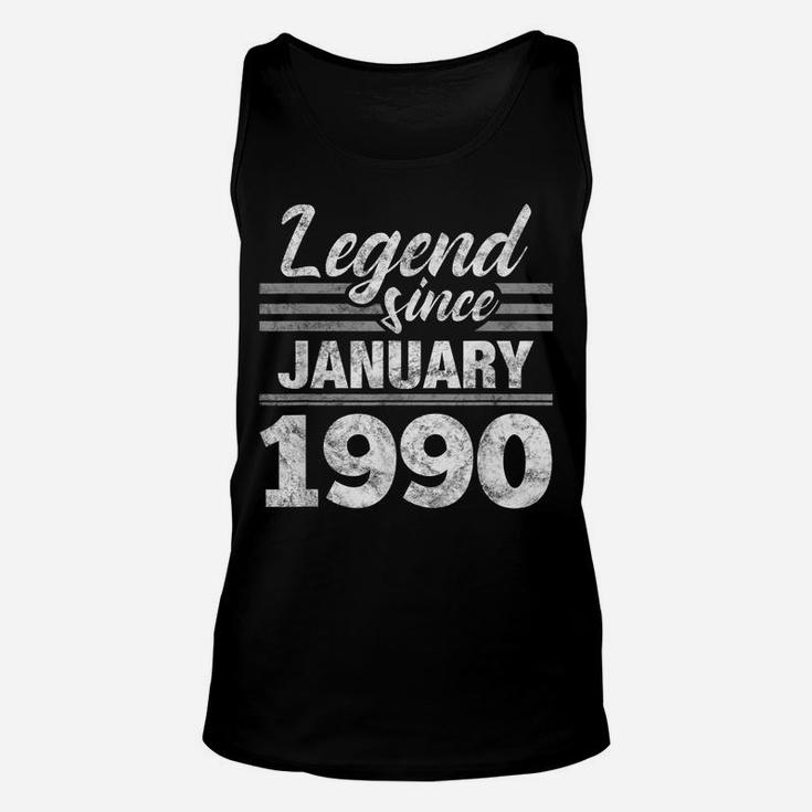 Legend Since January 1990 - 30Th Birthday 30 Year Old Gift Unisex Tank Top