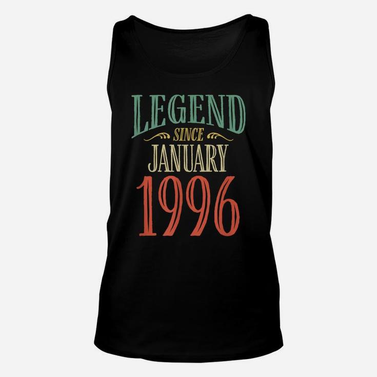 Legend Since January 1996 Birthday Gift Unisex Tank Top