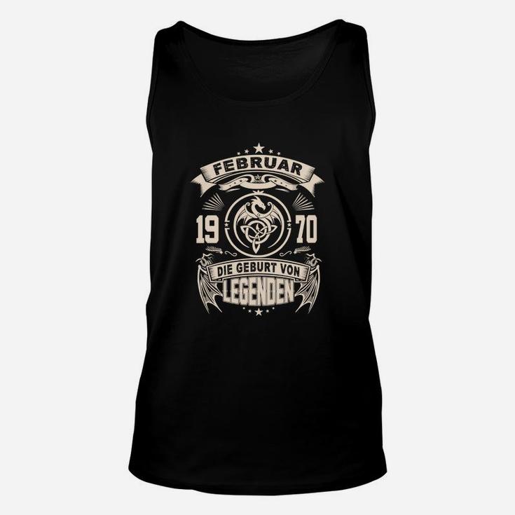 Legenden Februar 1970 Geburtstagsshirt, Personalisierbares Tee zum 53. Unisex TankTop