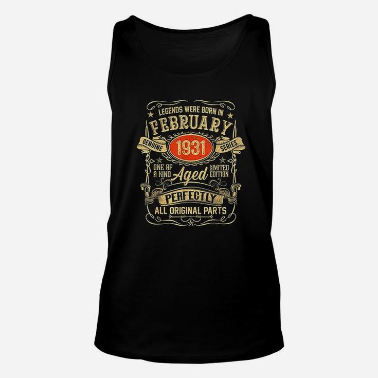 Legends Were Born In February 1931 90Th Birthday Gifts Unisex Tank Top