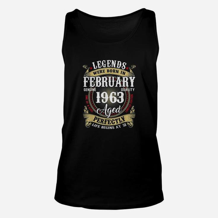 Legends Were Born In February 1963 58Th Birthday Gift Unisex Tank Top