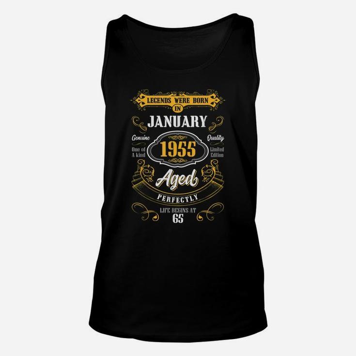 Legends Were Born In January 1955 65Th Birthday Gift Unisex Tank Top