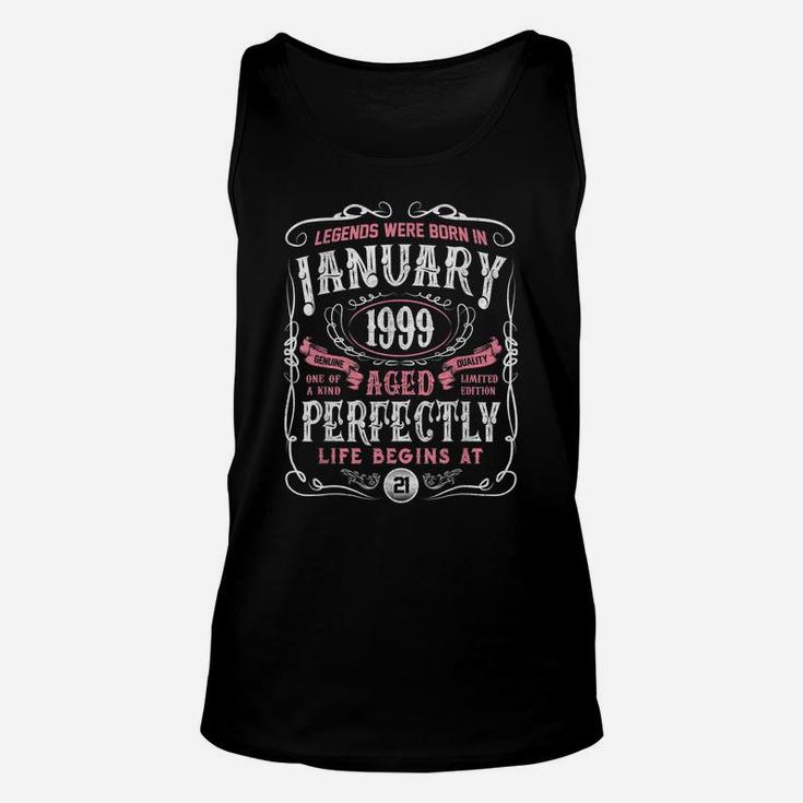 Legends Were Born In January 1999 21St Birthday Gift Unisex Tank Top