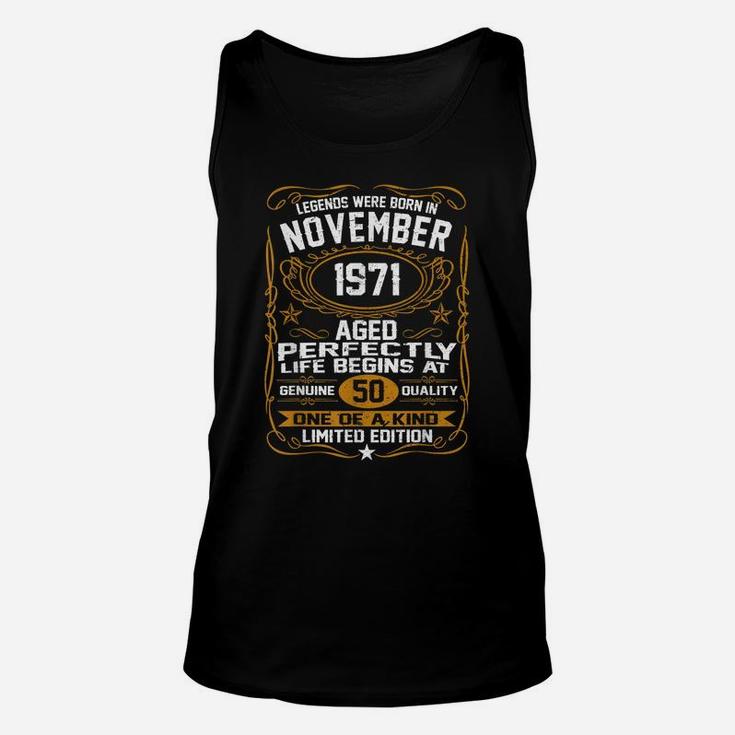 Legends Were Born In November 1971 50Th Birthday Gifts Unisex Tank Top