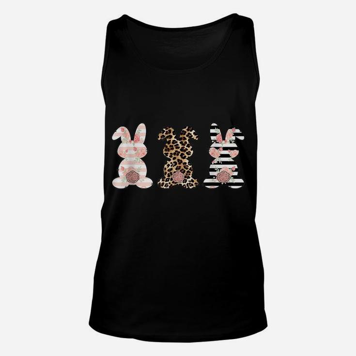 Leopard Easter Bunny Rabbit Trio Cute Easter Unisex Tank Top