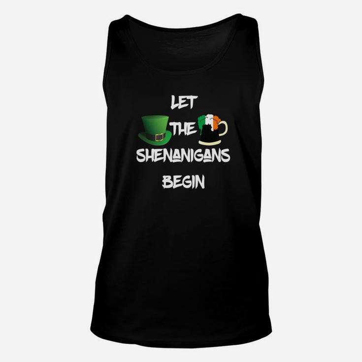 Let The Shenanigan Beginfunny St Patricks Day Unisex Tank Top