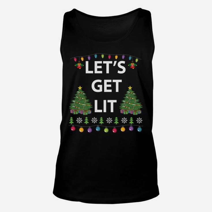 Let's Get Lit Ugly Christmas Unisex Tank Top