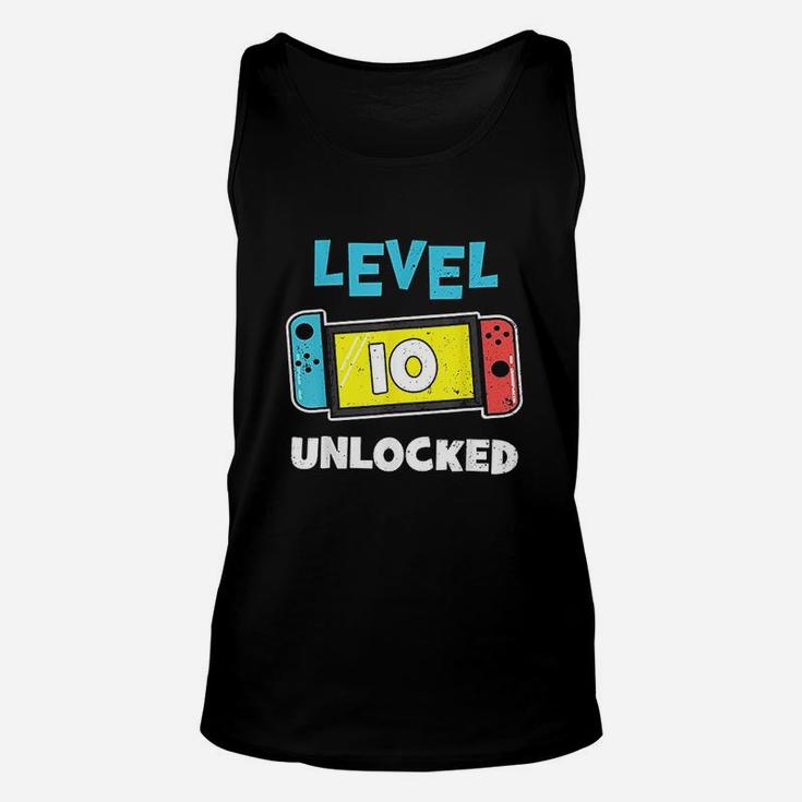 Level 10 Unlocked Gamer 10Th Birthday Gift Video Game Lovers Unisex Tank Top