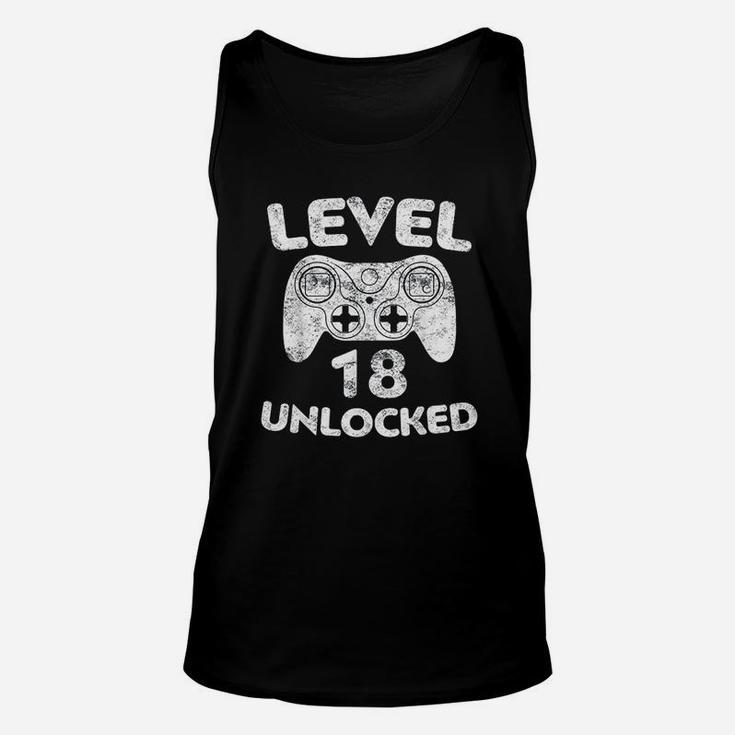 Level 18 Unlocked 18Th Video Gamer Birthday Gift Unisex Tank Top