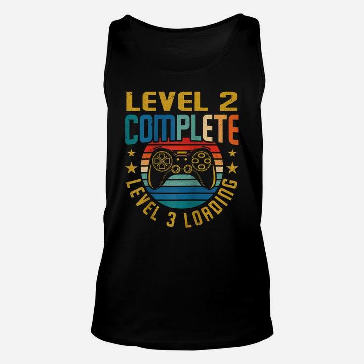 Level 2 Complete Level 3 Loading 2Nd Birthday Video Gamer Raglan Baseball Tee Unisex Tank Top
