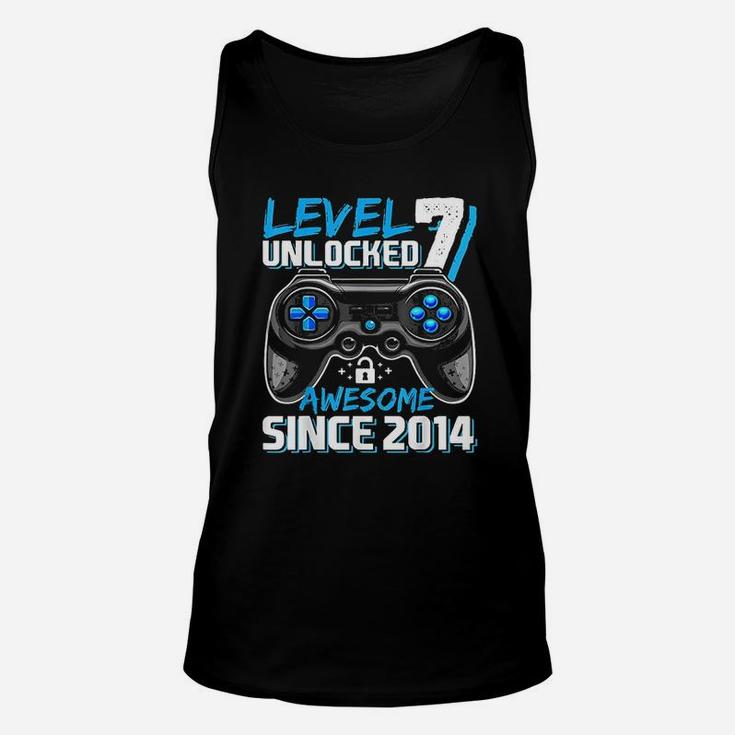 Level 7 Unlocked Awesome 2014 Video Game 7Th Birthday Unisex Tank Top