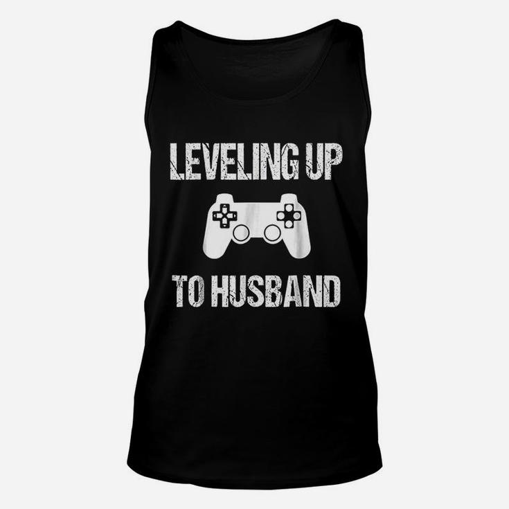 Leveling Up To Husband Engagement For Groom Video Game Lovers Unisex Tank Top