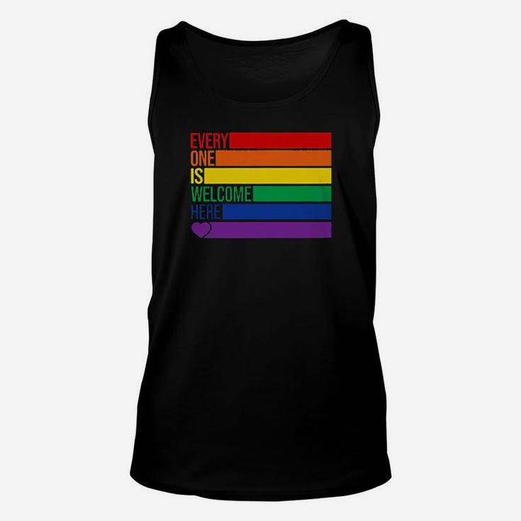 Lgbt Flag Every One Is Welcome Here Unisex Tank Top